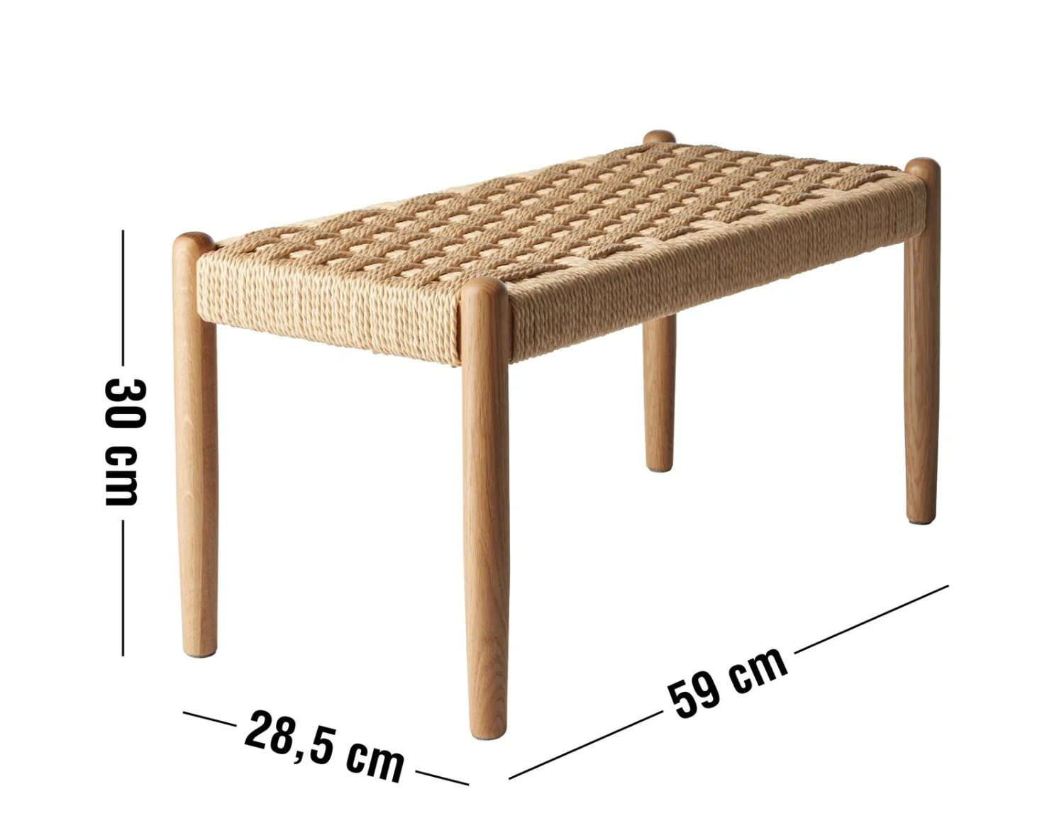 Børnebænk i massiv eg - Image 4