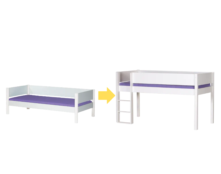 Åben briks til halvhøjseng - Cassiopeia - height sleeper - Cassiopeia - Silver - 23
